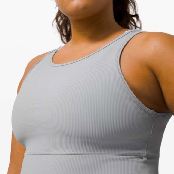 Lululemon Power Pivot Ribbed Tank Top Gray Grey Size 2 - Picture 7 of 7